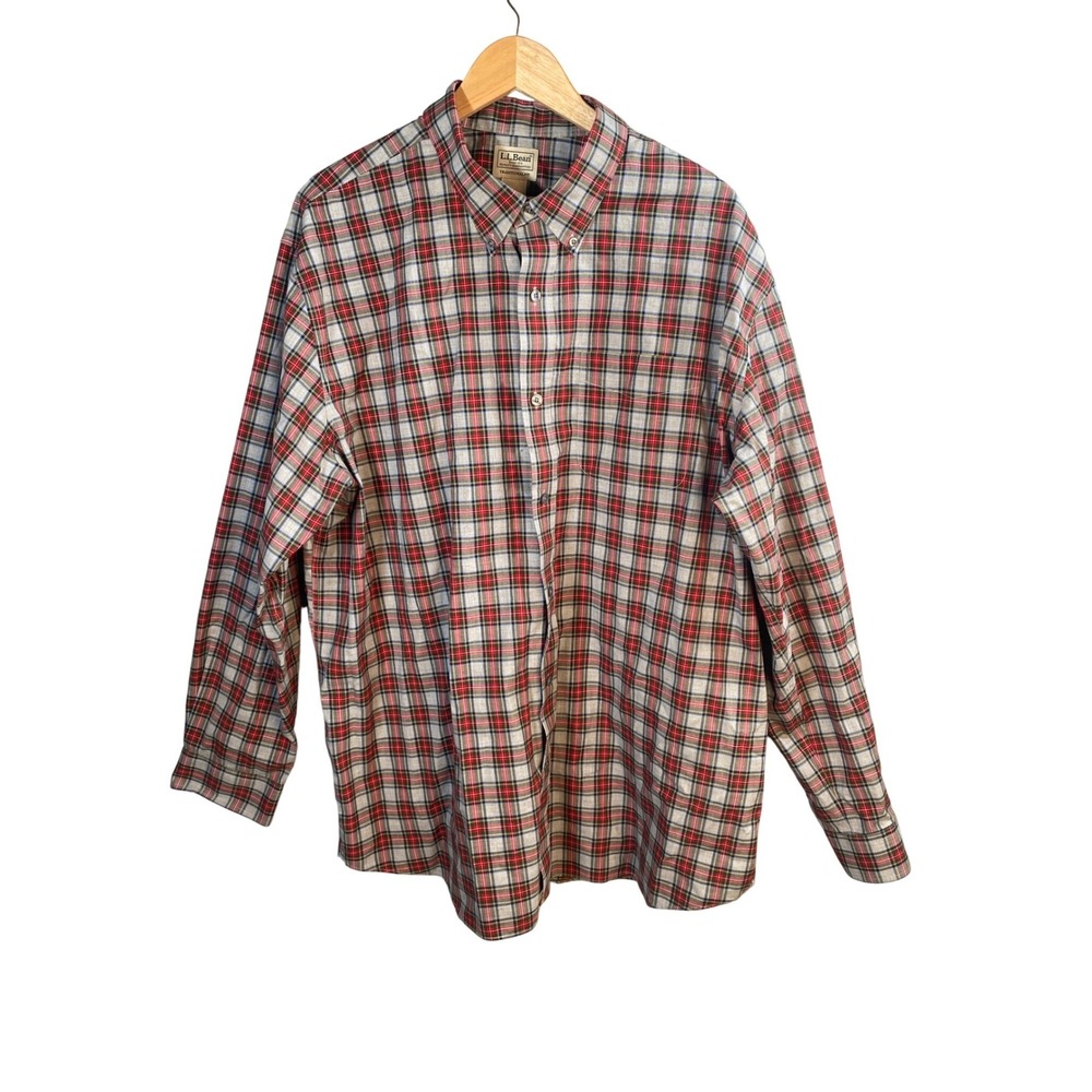 LL Bean Plaid Button Down Shirt‎ Mens XXL Traditional Fit Gorpcore Heritage